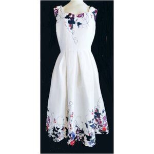NWT Joe Browns White Floral Retro Party Dress US 12 UK 16 EU 44 NEW